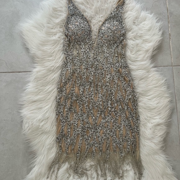 Crystal Beaded Dress, size Small / 2-4 - Picture 6 of 10
